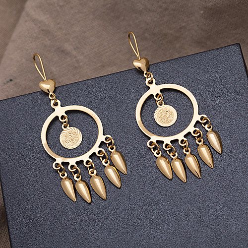 

Women's Drop Earrings Hoop Earrings Earrings Classic Holiday Fashion Wedding Luxury Classic Trendy Fashion Cute Gold Plated Earrings Jewelry Gold For Wedding Birthday Gift Formal Festival 1 Pair