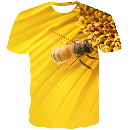 

Men's Daily Street chic T-shirt - 3D / Animal Print Rainbow