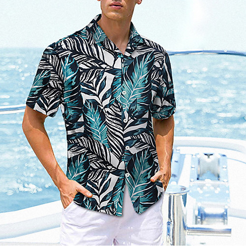 

Men's Sports Shirt - Geometric Blue