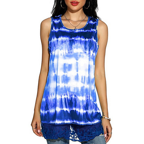 

Women's Daily Tank Top - Color Block Purple
