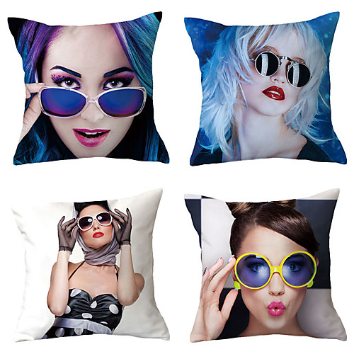 

4 pcs Throw Pillow Simple Classic 4545 cm Cushion Vintage Circle Cover Sofa Home Decor Throw Pillow Case
