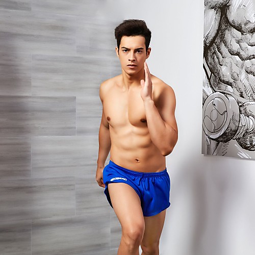 

SEOBEAN Men's Running Shorts Athletic Shorts Workout Shorts Cotton Sports Shorts Bottoms Running Jogging Training Breathable Quick Dry Soft Solid Colored Blue Black Dark Blue / Micro-elastic / Home