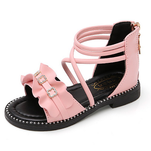 

Girls' Comfort Microfiber Sandals Little Kids(4-7ys) Pink / White / Black Summer