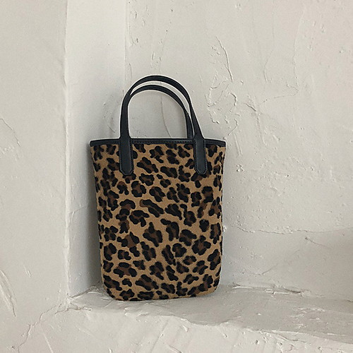 

Women's Zipper PU Top Handle Bag Brown