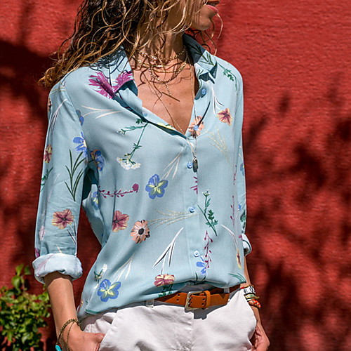 

Women's Daily Shirt - Floral Blushing Pink
