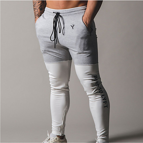 

Men's Sporty Sweatpants Pants - Print White Black Gray US34 / UK34 / EU42 US36 / UK36 / EU44 US38 / UK38 / EU46
