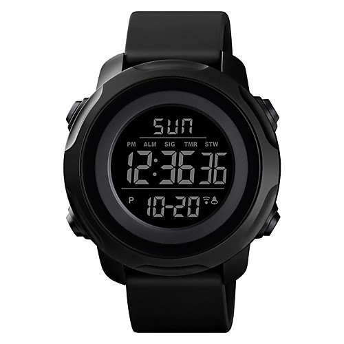 

SKMEI Unisex Sport Watch Digital Modern Style Sporty Silicone Black / Blue / Green 50 m Calendar / date / day Chronograph Alarm Clock Digital Outdoor Army - Green Blue Black One Year Battery Life