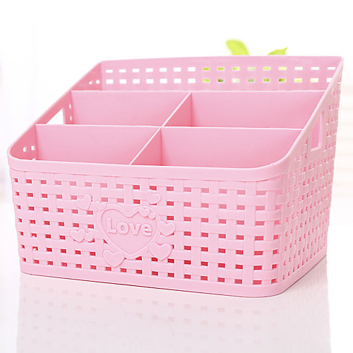 

Desktop Cosmetics Storage Box Medium Size Pink Blue