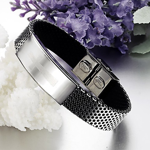 

Men's Bracelet Bangles Wrap Bracelet Leather Bracelet Braided Cross Stylish Simple Punk European Rock Leather Bracelet Jewelry Silver For Anniversary Sport Formal Date Festival / Hologram Bracelet