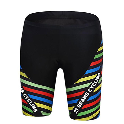 

21Grams Women's Cycling Shorts Bike Shorts Padded Shorts / Chamois Pants Breathable 3D Pad Quick Dry Sports Stripes Geometic Black / Yellow Mountain Bike MTB Road Bike Cycling Clothing Apparel Bike