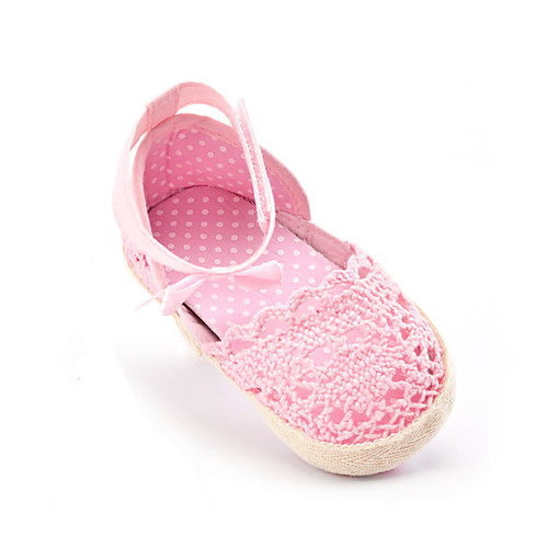 

Girls' Comfort / First Walkers Cotton Flats Infants(0-9m) / Toddler(9m-4ys) Bowknot Pink / White Spring / Fall