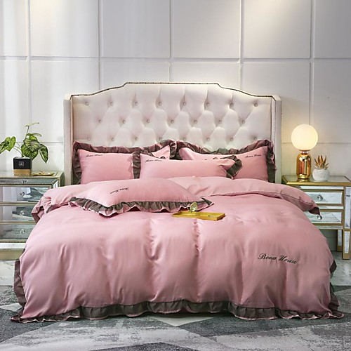 

Goddess Small Money Lace Decorative Quilt Cover 4 Piece Embroidery Piece Bedding Plain Sheets