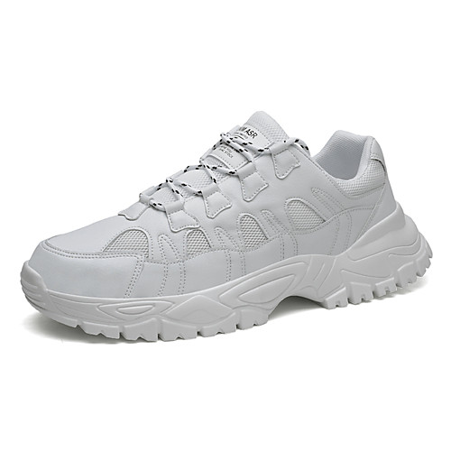 

Men's PU Summer / Spring & Summer Sporty / Casual Athletic Shoes Running Shoes / Walking Shoes Breathable White / Black / Beige