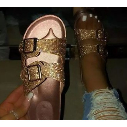 

Women's Sandals Creepers Open Toe PU Summer Gold / Silver