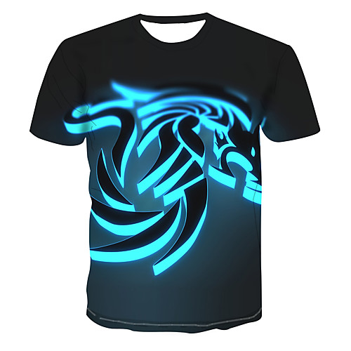 

Men's Club Weekend Street chic / Punk & Gothic T-shirt - Color Block / 3D / Abstract Print Dark Gray