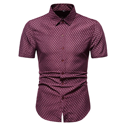 

Men's Daily Weekend Basic Shirt - Geometric Red