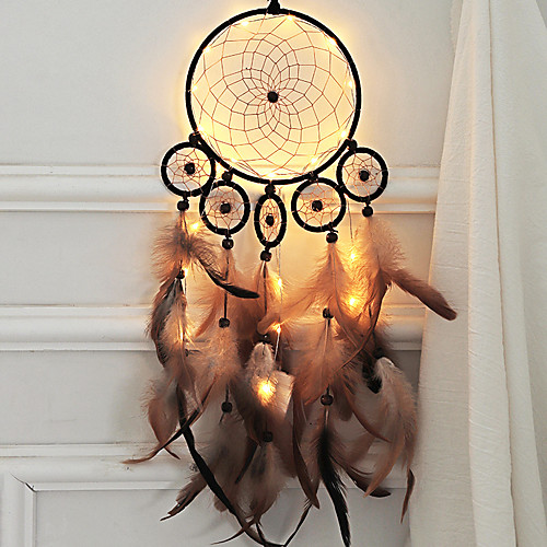 

Dream Catcher Handmade Feather Bead Party Festival Hanging Decoration Ornament Gift Home Room Girl DIY Crafts Accessories