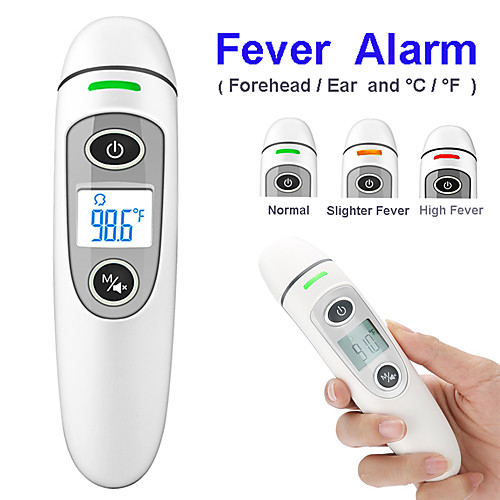 

Infrared Forehead Thermometer Handheld Digital Thermometer Adult Baby Non-contact Thermometer Measurement with LCD Display Muti-fuction CE & FDA Certification Ear Thermometer Switching Between ℉/ ℃