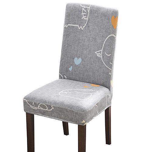 

Gray Check Print Super Soft Chair Cover Stretch Removable Washable Dining Room Chair Protector Slipcovers Home Decor Dining Room Seat Cover