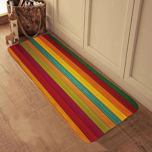 

1pc Modern Stripe Flooring Pattern Bath Mats / Bath Rugs Coral Velve Geometric / Abstract 5mm Bathroom New Design