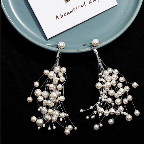 

Women's Earrings Holiday Wedding Birthday Romantic Earrings Jewelry White For Date Street Festival 1 Pair