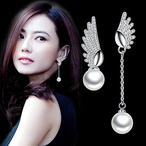 

Women's Hoop Earrings Earrings Classic Fashion Punk Trendy Romantic Sweet Cute Imitation Pearl Earrings Jewelry Silver For Gift Date Street Birthday Festival 1 Pair
