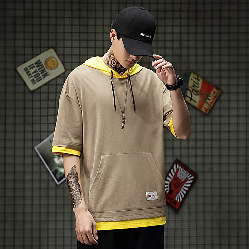 

Men's Daily T-shirt - Geometric Khaki