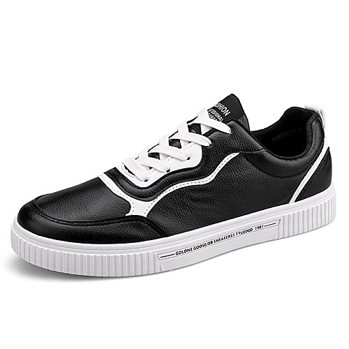 

Men's / Unisex PU Fall / Spring & Summer Casual / Preppy Sneakers Walking Shoes Breathable Color Block Pink / White / White / Blue / Black