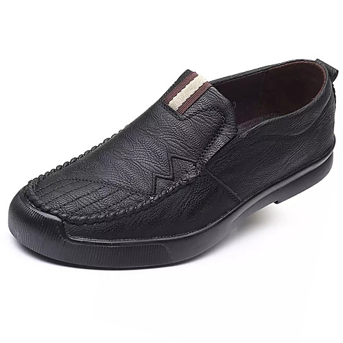 

Men's PU Spring & Summer Casual Loafers & Slip-Ons Non-slipping Brown / Black