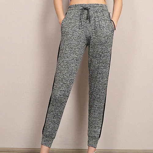 

Women's Sporty / Active Chinos / wfh Sweatpants Jogger Pants - Solid Colored / Geometric Pattern Cut Out / Sporty Black Gray S L XL