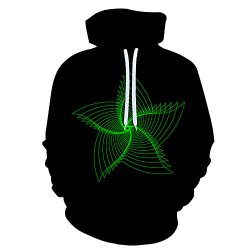 

Men's 3D Print / Casual Hoodie - 3D / Cartoon / Character Black US32 / UK32 / EU40