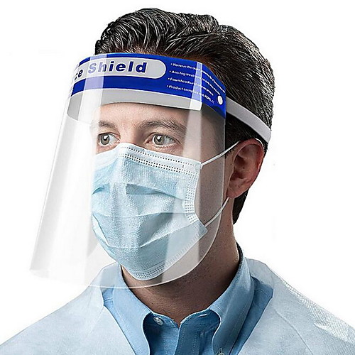 

Transparent Adjustable Full Face Shield Plastic Anti-fog Anti-spit Protective Mask