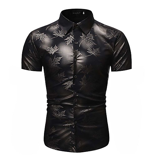 

Men's Holiday Tropical Shirt - Geometric Print Red