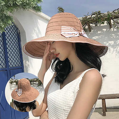 

Fishing Hat Fisherman Hat Hiking Hat Hat 1 PCS Portable Sunscreen UV Resistant Breathable Solid Color Polyester Autumn / Fall Spring Summer for Women's Camping / Hiking Hunting Fishing Dark Pink