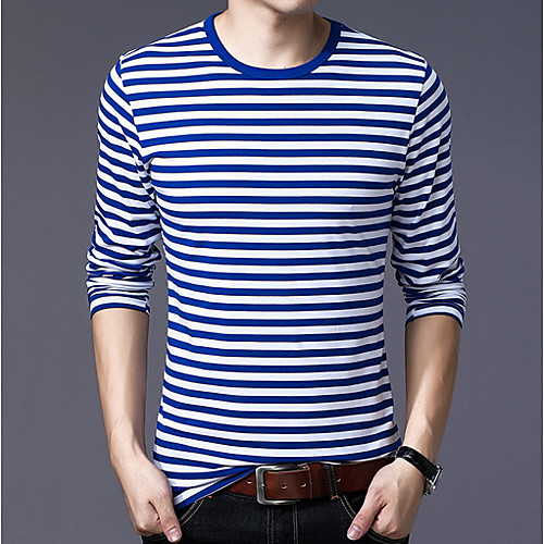 

Men's Daily T-shirt - Striped Red