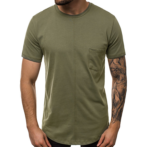 

Men's Daily Weekend T-shirt - Solid Colored Green