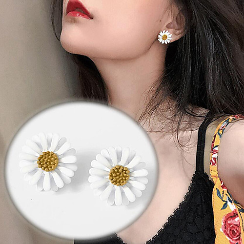 

Women's Earrings Holiday Wedding Birthday Romantic Earrings Jewelry White For Date Street Festival 1 Pair