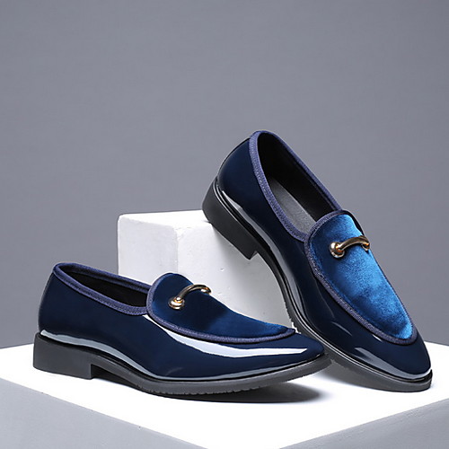 

Men's Faux Leather Spring & Summer Business Loafers & Slip-Ons Red / Blue / Black