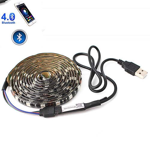 

1m RGB Strip Lights / Smart Lights 30 LEDs SMD5050 6mm 1 set RGB Halloween / Christmas Waterproof / Self-adhesive / TV Background 5 V / USB Powered