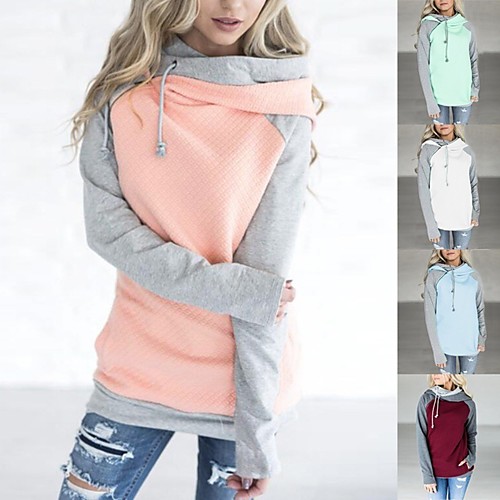 

Women's Hoodie Sweatshirt Streetwear Cowl Neck Running Active Training Fitness Thermal / Warm Breathable Quick Dry Sportswear Hoodie Top Long Sleeve Activewear Micro-elastic