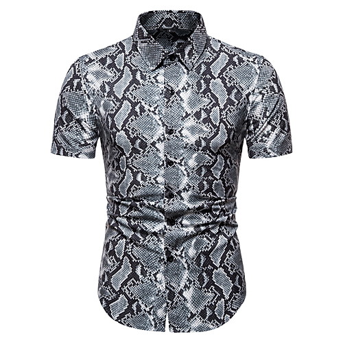 

Men's Party Club Rock / Punk & Gothic Shirt - Snake Print Print Gray
