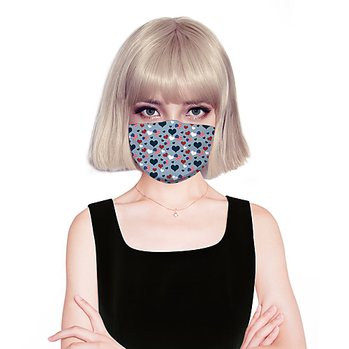 

Mask Filter Element Women's Polyester Spandex One-Size Rainbow 1pc / pack Adults Layered Mesh Sport Home All Seasons