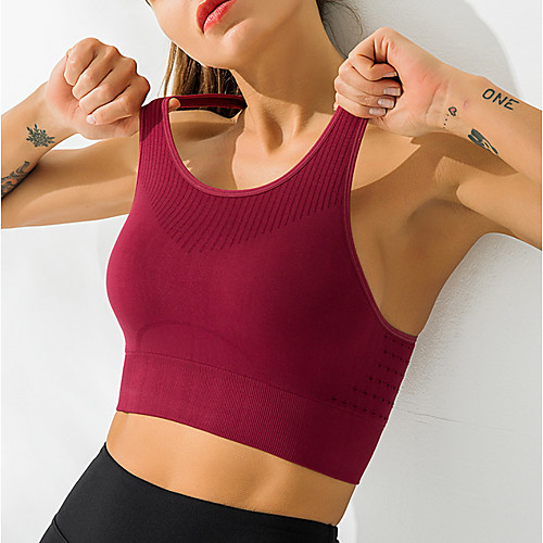 

Women's Sports Bras 3/4 Cup Bra Floral / Botanical Wine Orange Green
