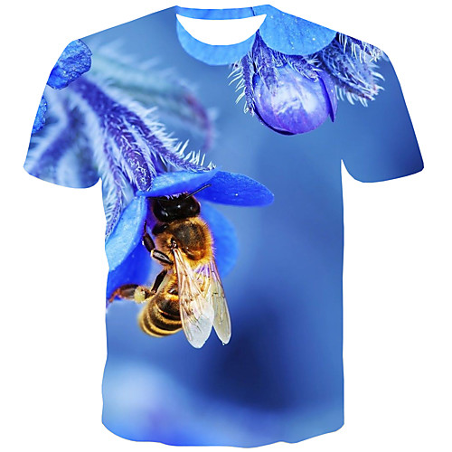 

Men's Daily Street chic T-shirt - 3D / Animal Print Rainbow