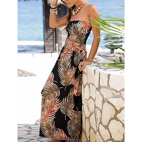 

Women's Purple Orange Dress Sheath Print S M
