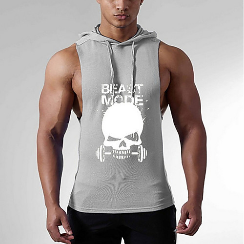 

Men's Casual Hoodie - Geometric Hooded Wine US32 / UK32 / EU40 / Sleeveless