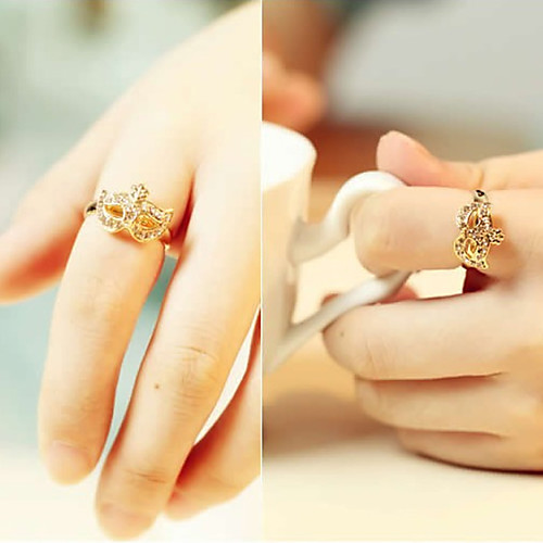

Women's Ring 1pc Gold Alloy Elegant Holiday European Festival Jewelry
