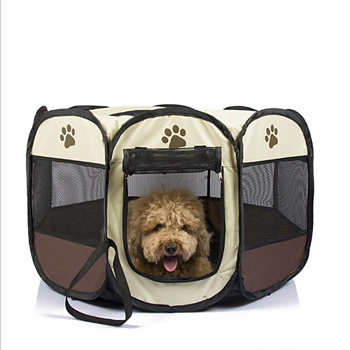 

Rodents Dog Cat Travel Carrier Bag Tent Pet Oxford Cloth Footprint / Paw Yellow Red Beige