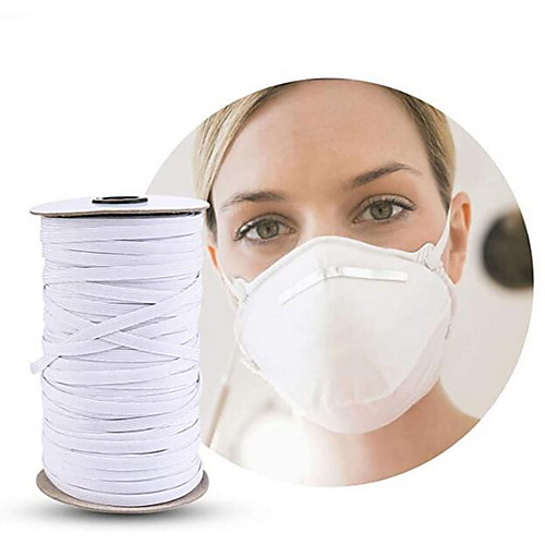 

1/4 1/8 Width Braided Elastic Cord/Elastic Band/Elastic Rope/Bungee/White Heavy Stretch Knit Elastic Spool