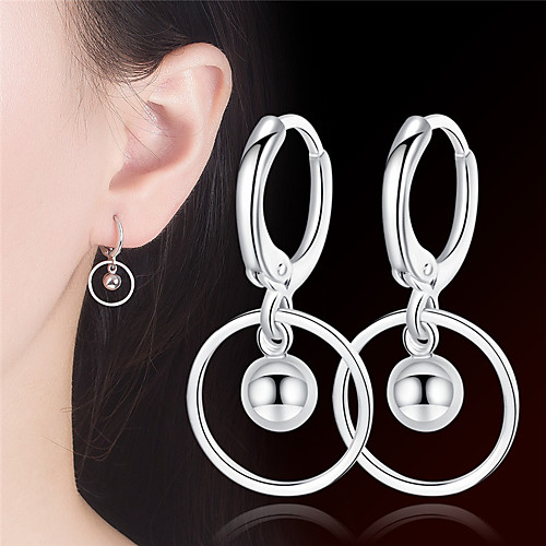 

Women's Hoop Earrings Earrings Classic Fashion Punk Trendy Romantic Sweet Cute Imitation Pearl Earrings Jewelry Silver For Gift Date Street Birthday Festival 1 Pair
